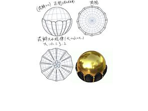 BOROMI GOLD品牌 国风小黑花系列黄金饰品产品图
